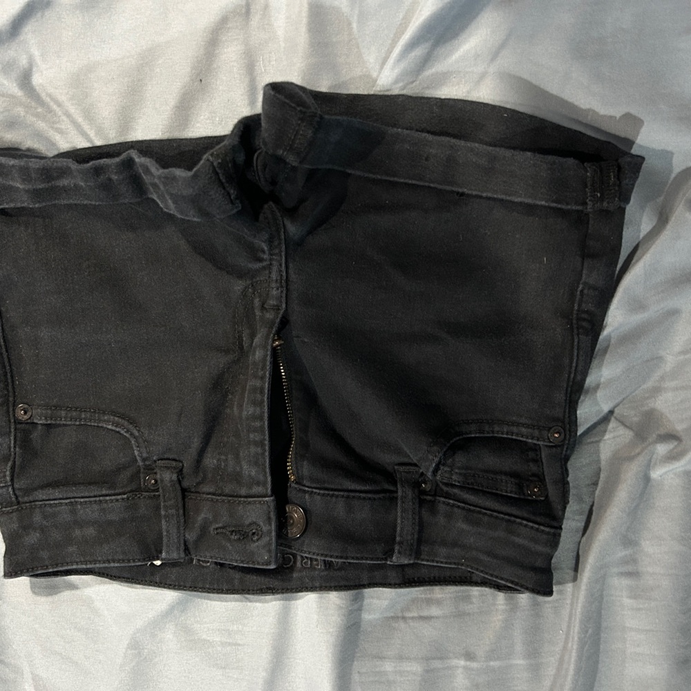 Black Denim Shorts